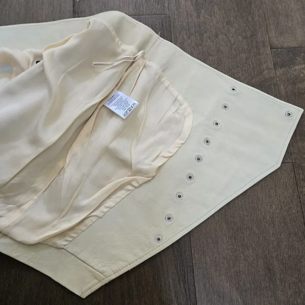 Retrofete Willa Leather Mini Skirt Size M NEW